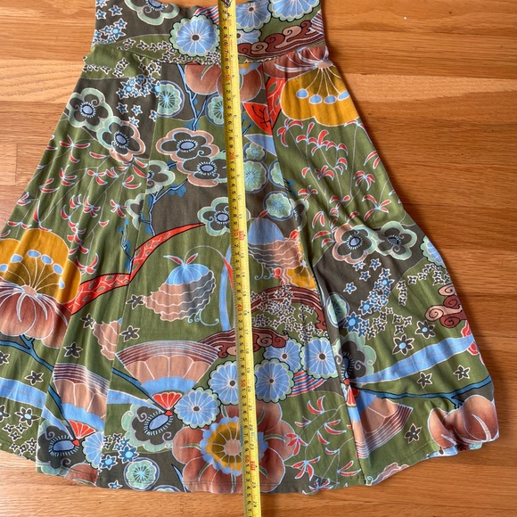 Colorful Japanese motif midi skirt - Picture 3 of 5